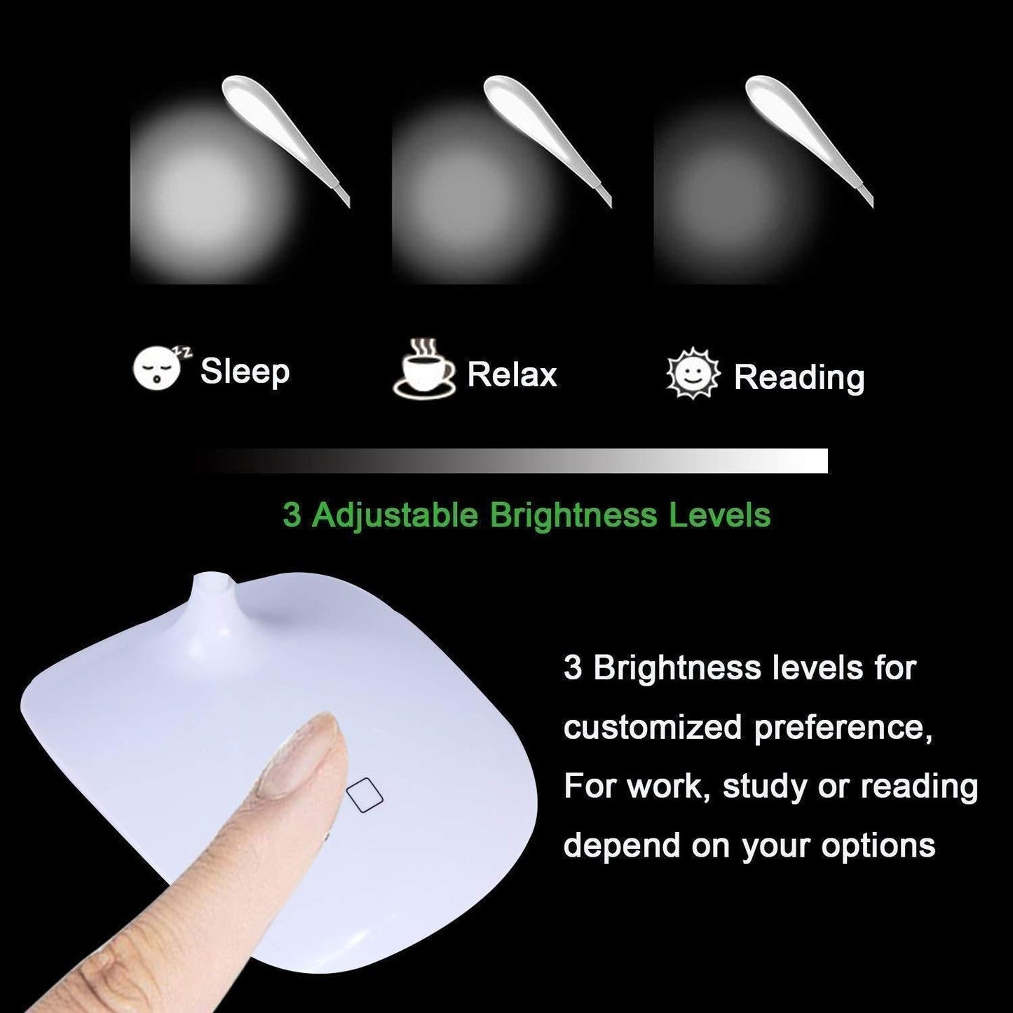 Flexible USB Led Desk Lamps/Table Lamp Study Reading Lamp USB Rechargeable Led Touch Led Lamp - White Table Lamp (21 cm, White)
